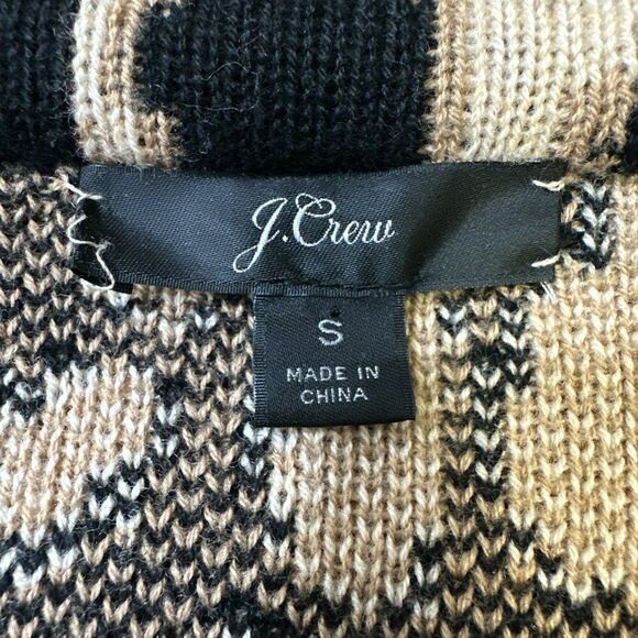 J.Crew Leopard Print Double-Breasted Sweater Coat Women’s Wool Blend Knit Jacket - Picture 13 of 14